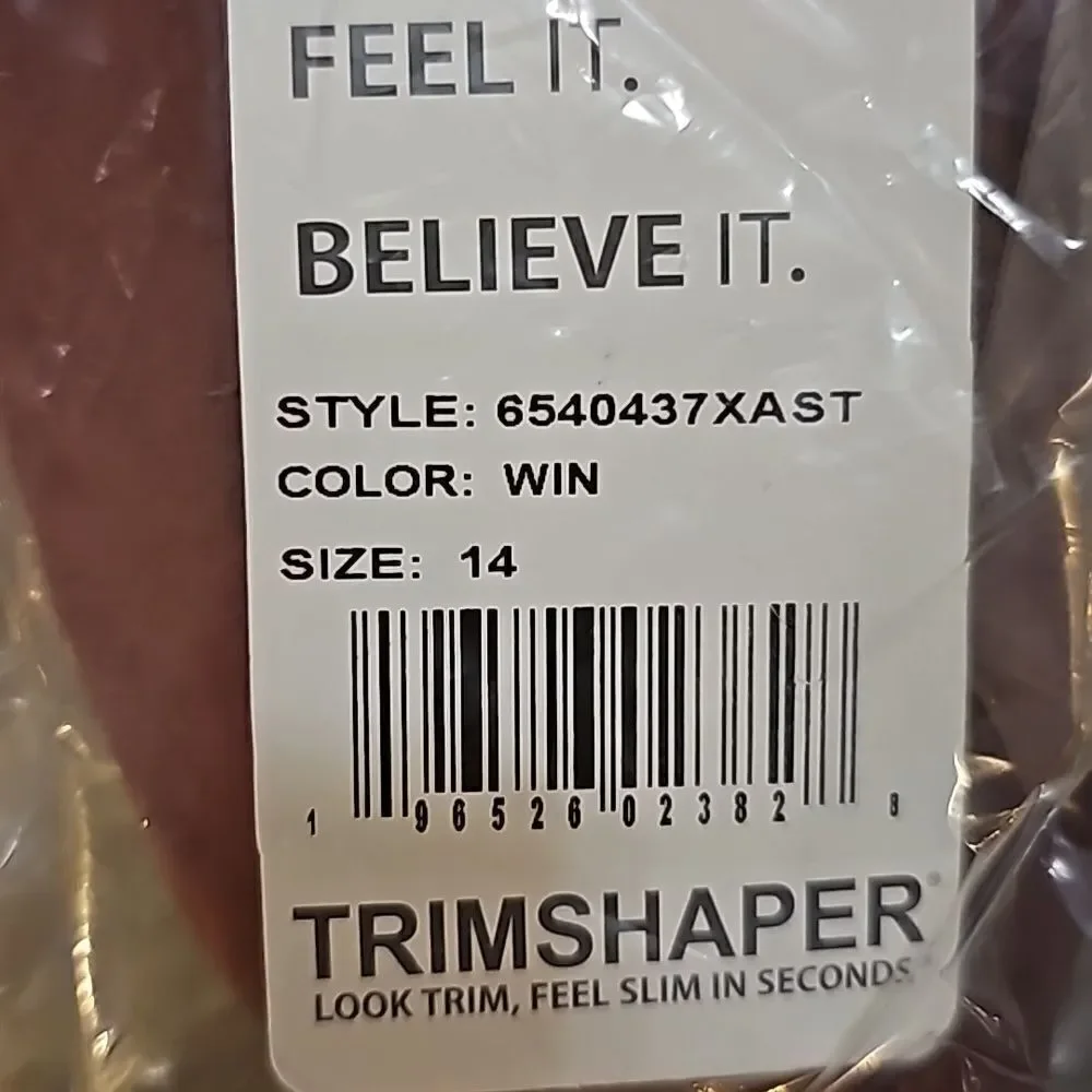 TrimShaper Women's High Neck Handkerchief-hem Tankini Side Tie Swim Top size 14